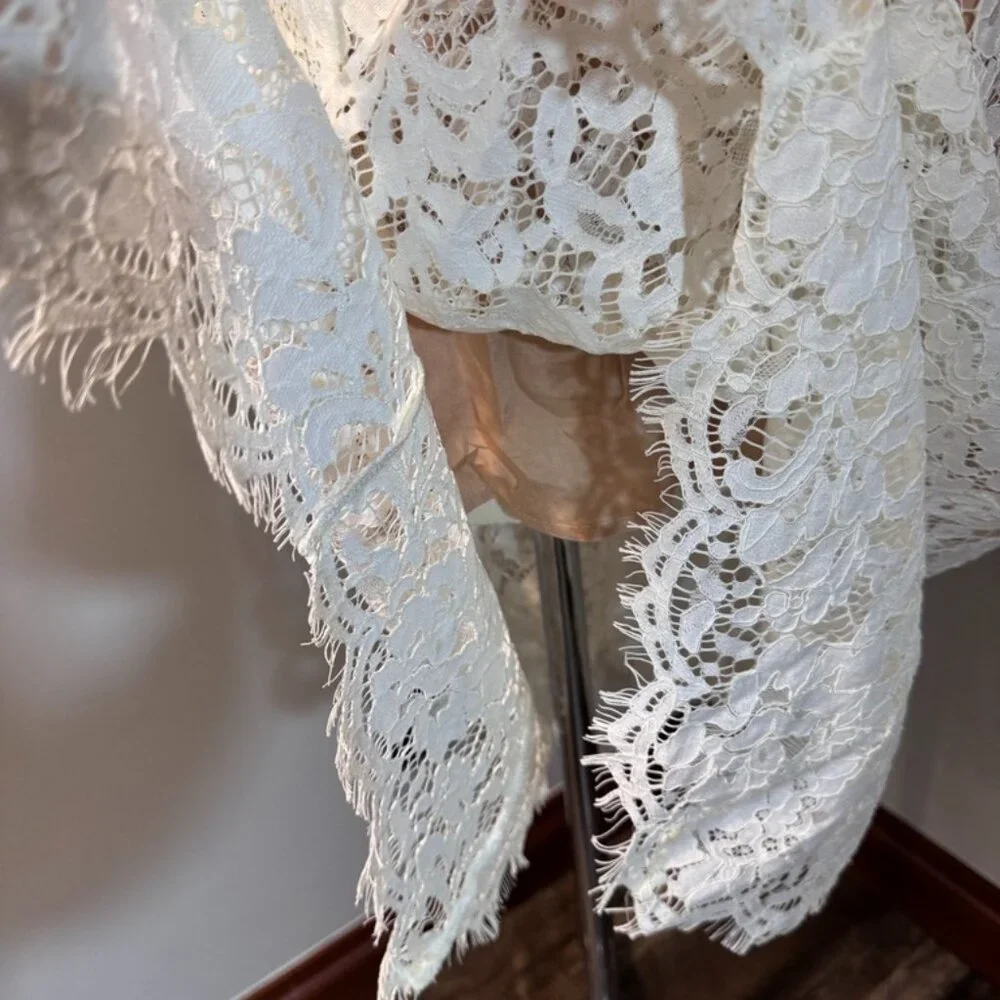 LULUS One Wish white/cream lace midi dress Size Small NEW WITH TAGS - Picture 10 of 11
